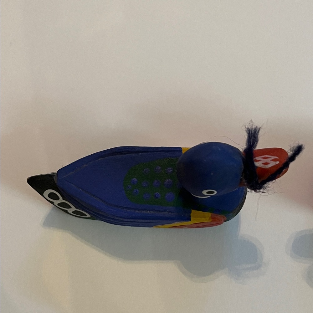 Korean Colorful Wooden Wedding Duck Figurines Handmade - Picture 3 of 10